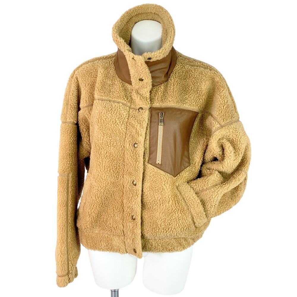 Polo Ralph Lauren Teddy Bear Fleece & Leather Cropped Jacket - Medium - Picture 2 of 13